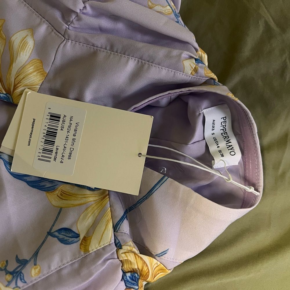 Peppermayo Floral Lilac Mini Dress - Picture 3 of 4